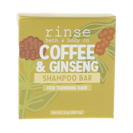 Rinse Coffee Ginseng natural shampoo bar - sulfate-free cleansing