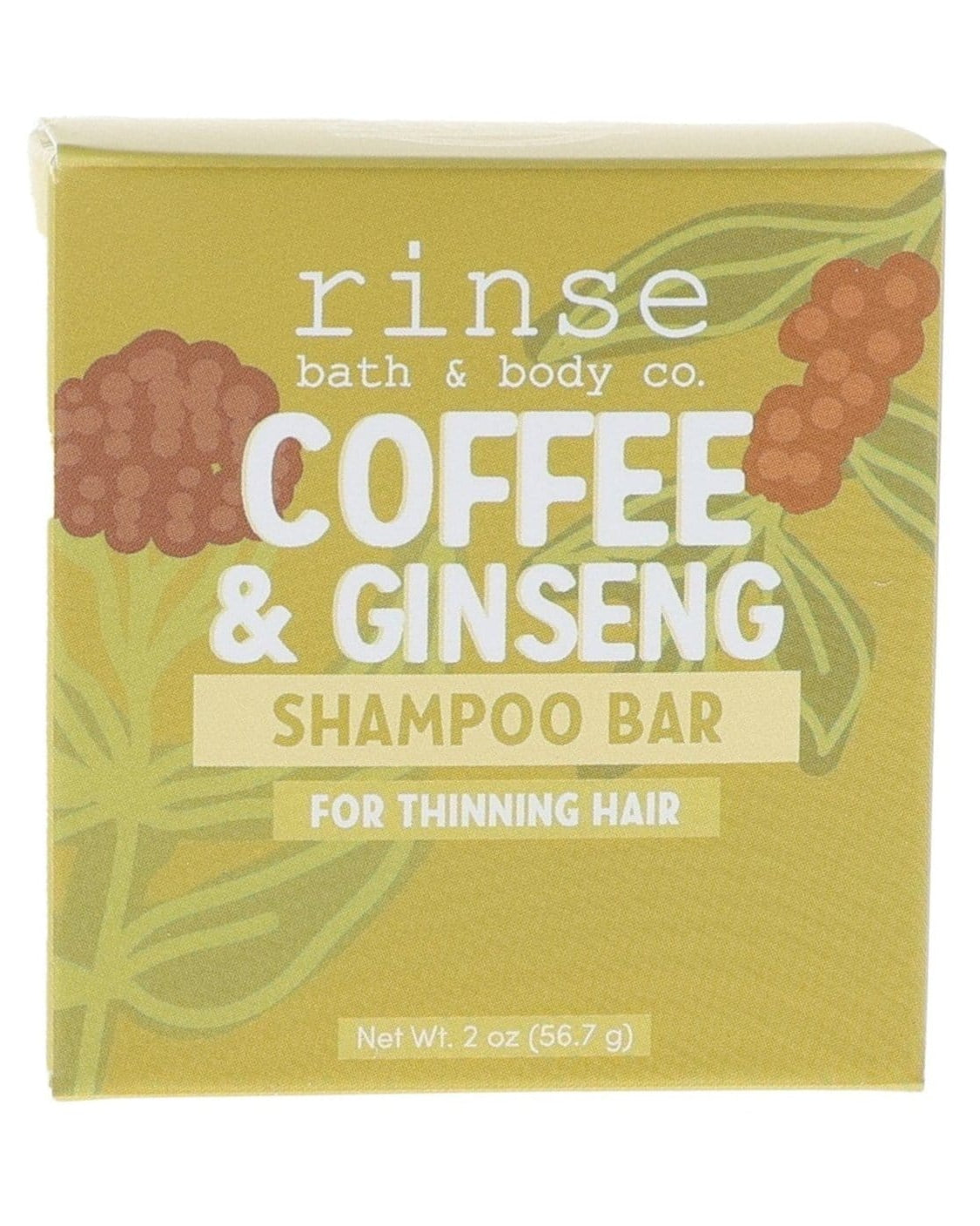 Rinse Coffee Ginseng natural shampoo bar - sulfate-free cleansing