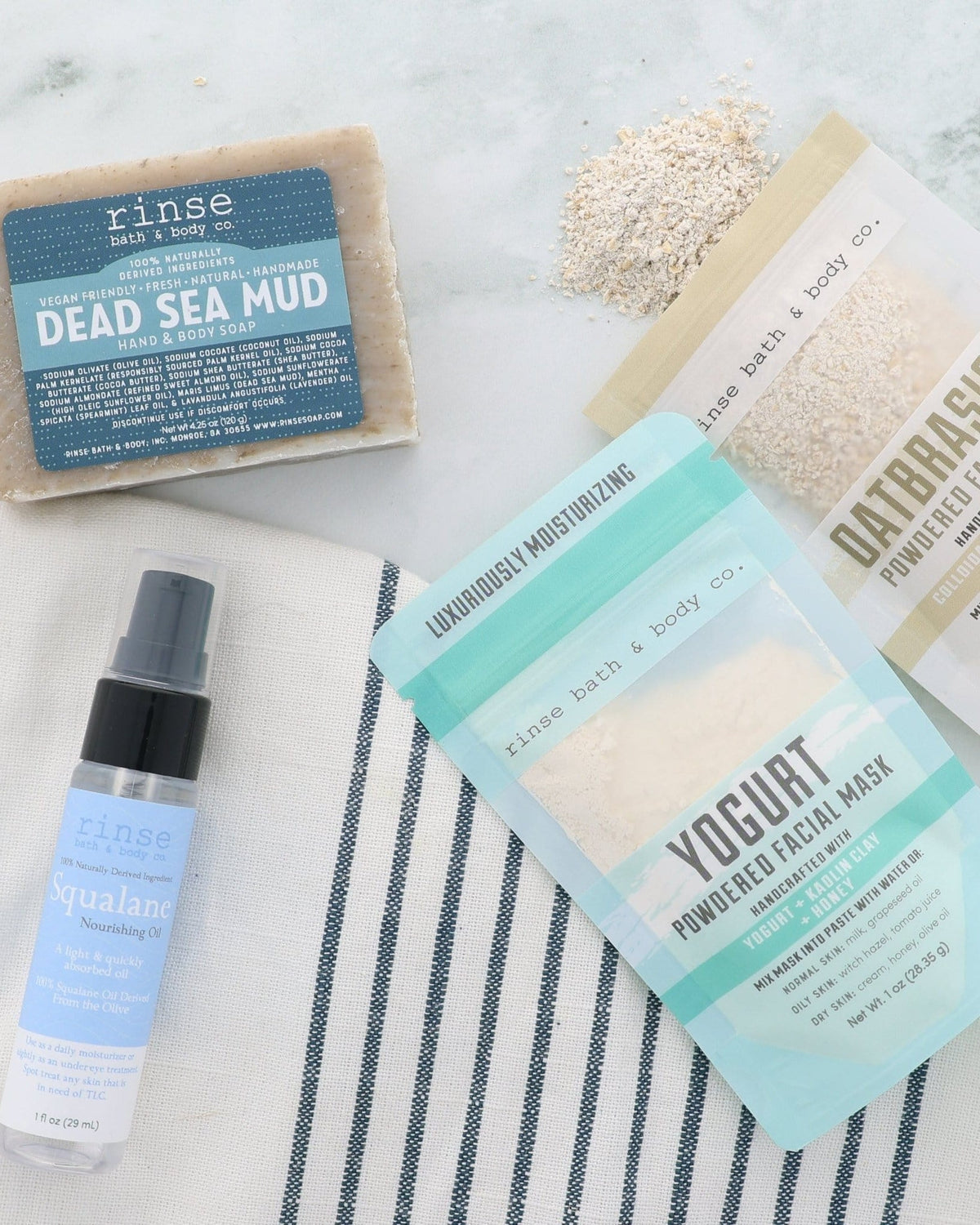 Dry Skin Must-Haves Bundle from Rinse - ready to gift - detail view