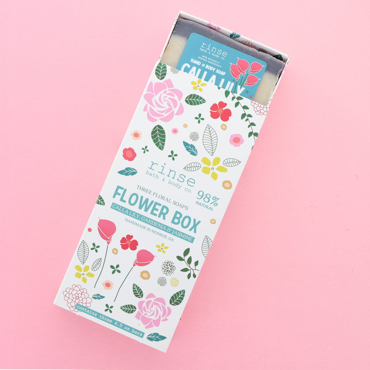 Natural handmade natural bar soap | Flower Box | Rinse Bath & Body Co. - lifestyle shot