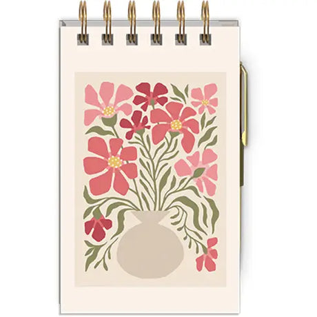 Rinse Spiral Notepad with Pen Flower Market - handmade with care - alternate angle