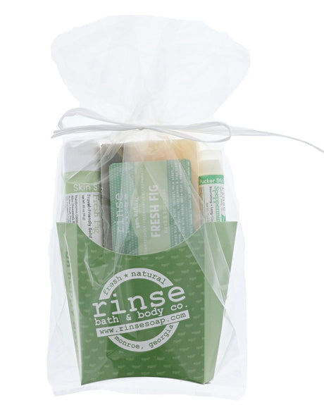 Fresh Fig fry carton wrapped in cellophane with white ribbon — presentation-ready gift