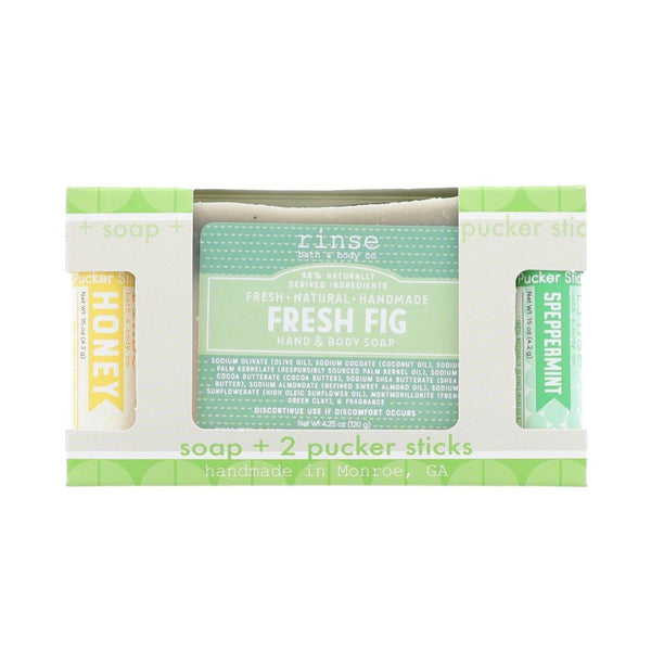 Fresh Fig Soap + Pucker Stick Box - Rinse Bath & Body