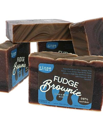 Rinse Fudge Brownie handmade natural bar soap - moisturizing and gentle