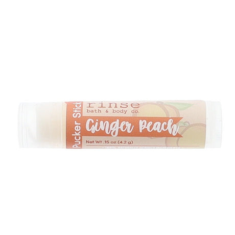 Handmade Ginger Peach natural lip balm - naturally derived