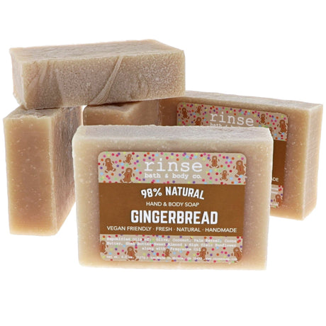 handmade natural bar soap in Gingerbread by Rinse Bath & Body