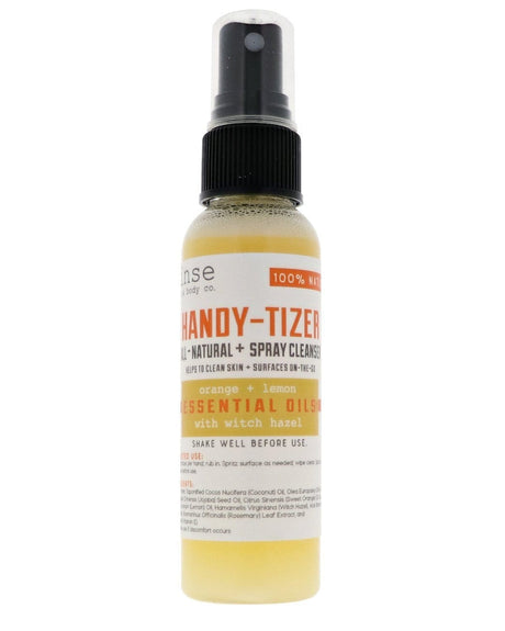 Orange Lemon natural hand sanitizer from Rinse - moisturizing formula