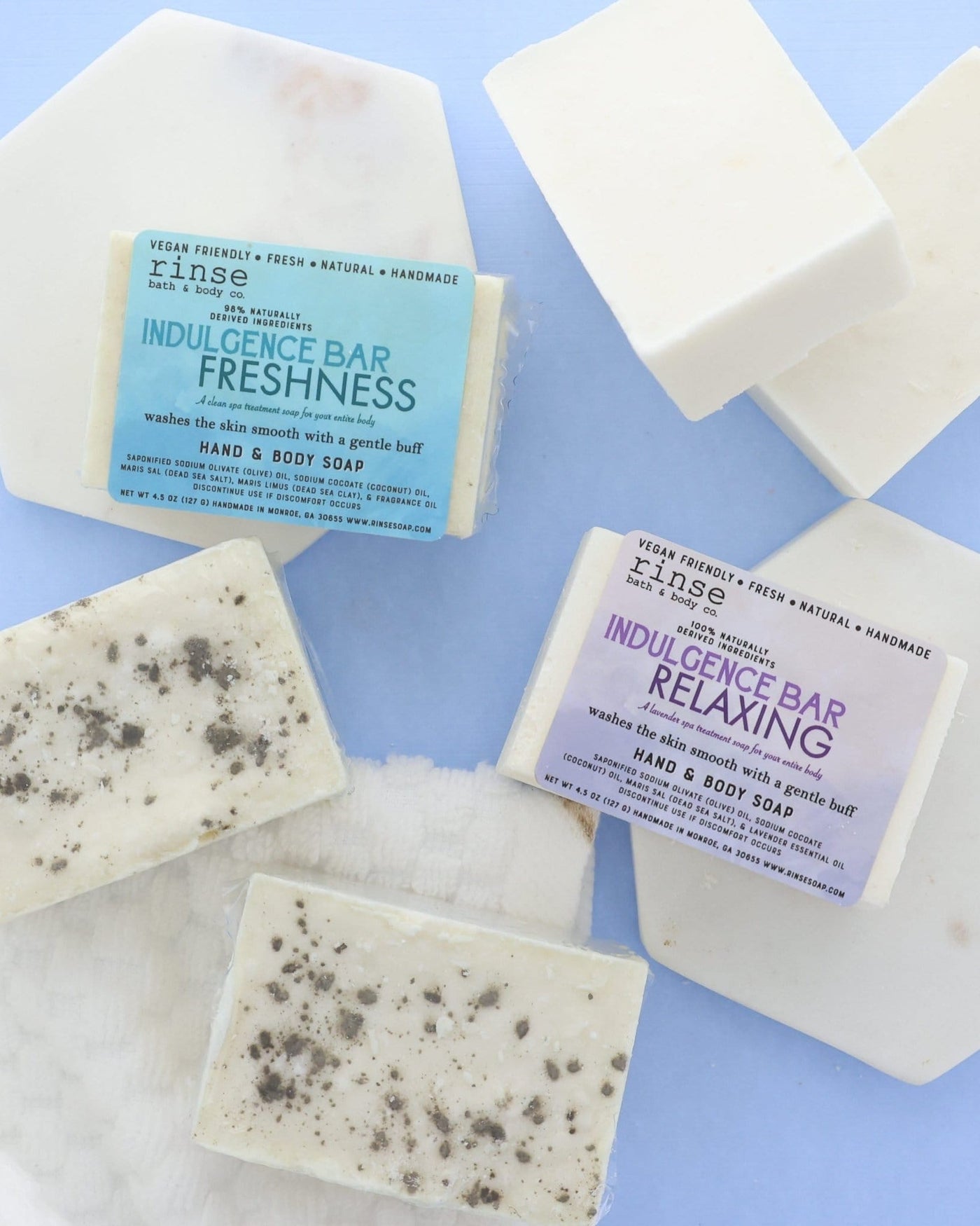 handmade natural bar soap in Indulgence Bar Relaxing by Rinse Bath & Body - alternate angle