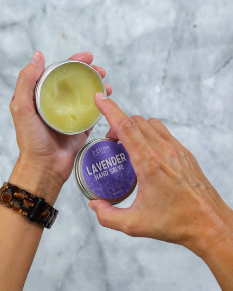 Lavender Hand Salve tin by Rinse Bath & Body