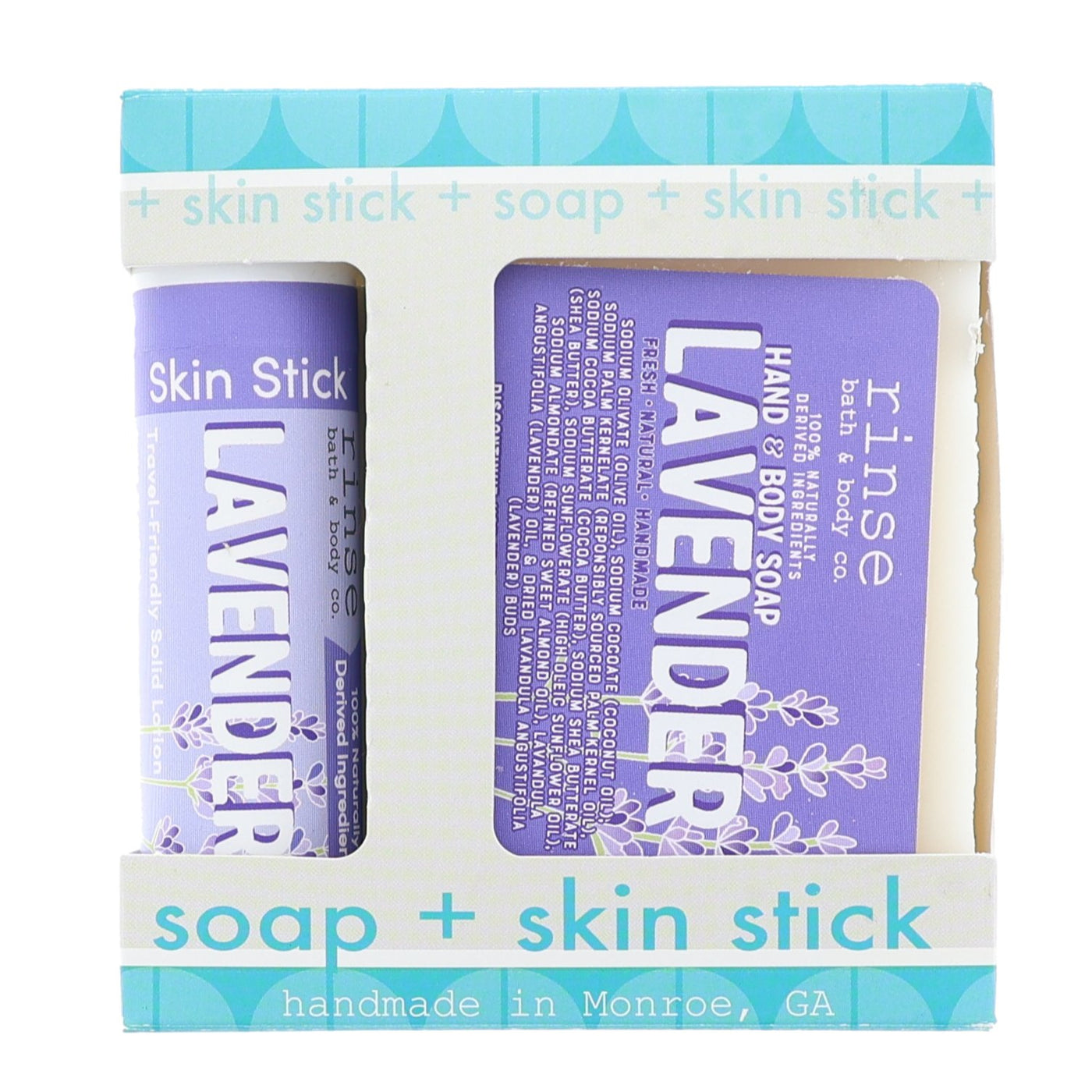 natural bath and body gift set in Lavender by Rinse Bath & Body