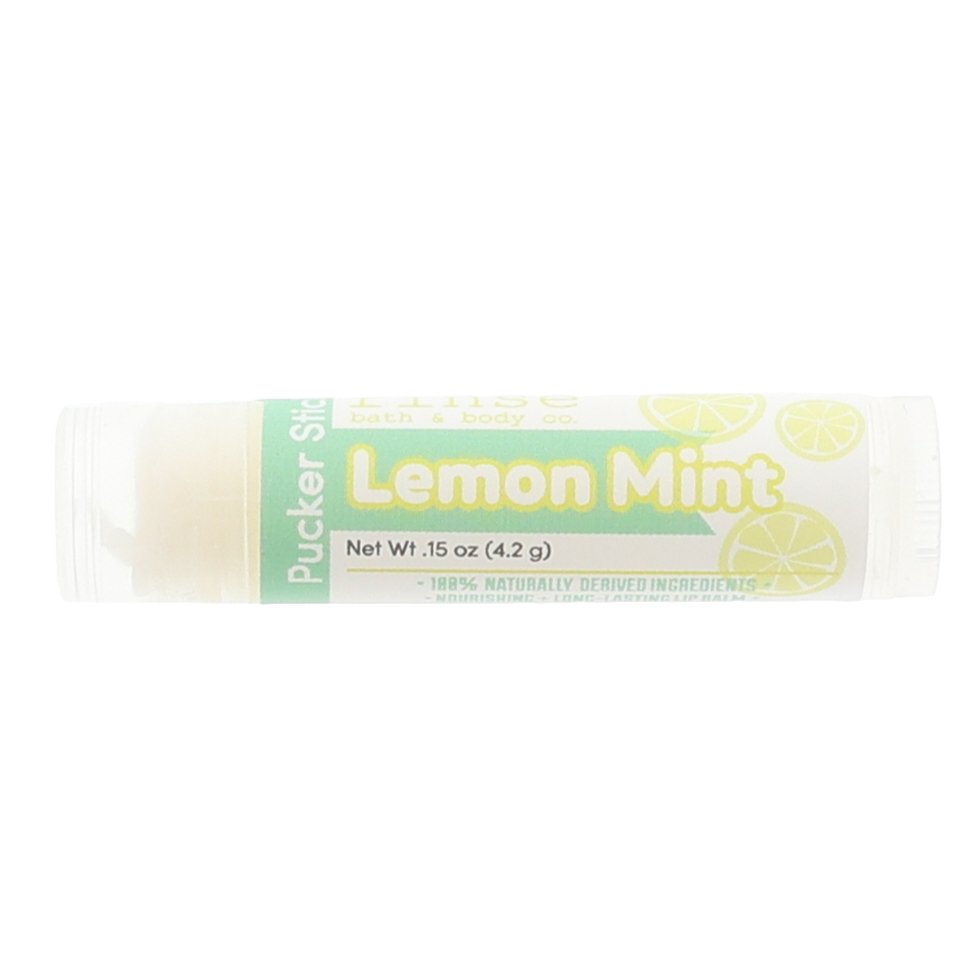 Handmade Lemon Mint natural lip balm - naturally derived