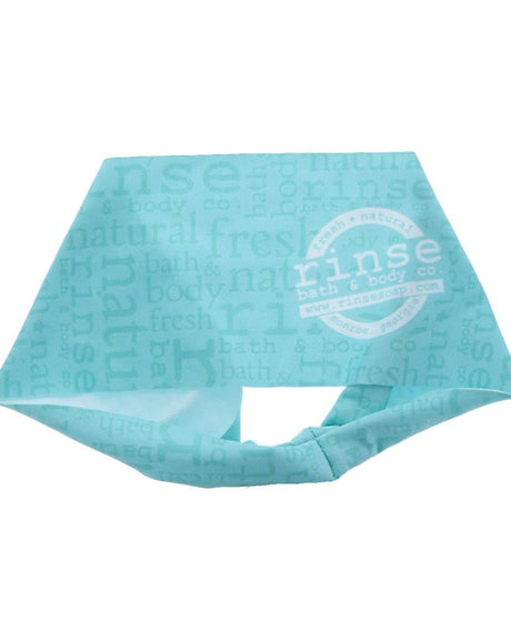 Light teal Bondi Band with Rinse print — soft stretchy headband accessory.