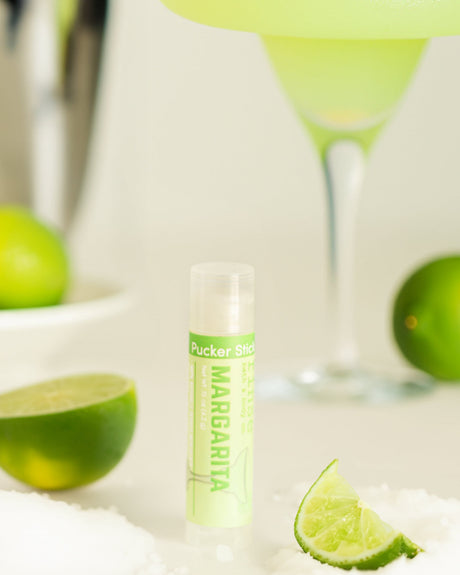 Handmade Margarita natural lip balm - naturally derived - lifestyle shot