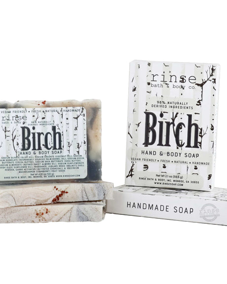 Birch Mini Soap — 4:5 product frame, Rinse Bath & Body Co.