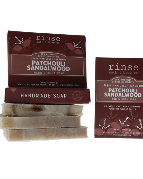 Patchouli Sandalwood Mini Bar Soap — 4:5 product frame, Rinse Bath & Body Co.