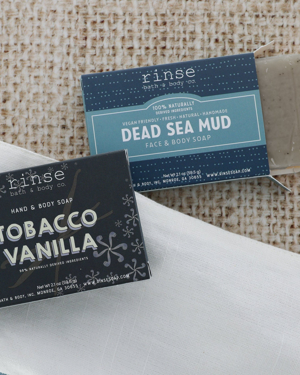 Natural natural bath & body product | Mini Soap 2 Pack Tobacco Vanilla Dea... | Rinse Bath & Body Co. - alternate angle