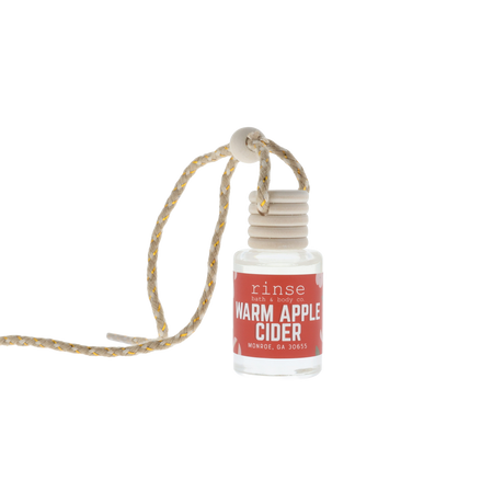 Warm Apple Cider Car Diffuser on white — natural handmade, Rinse Bath & Body Co.