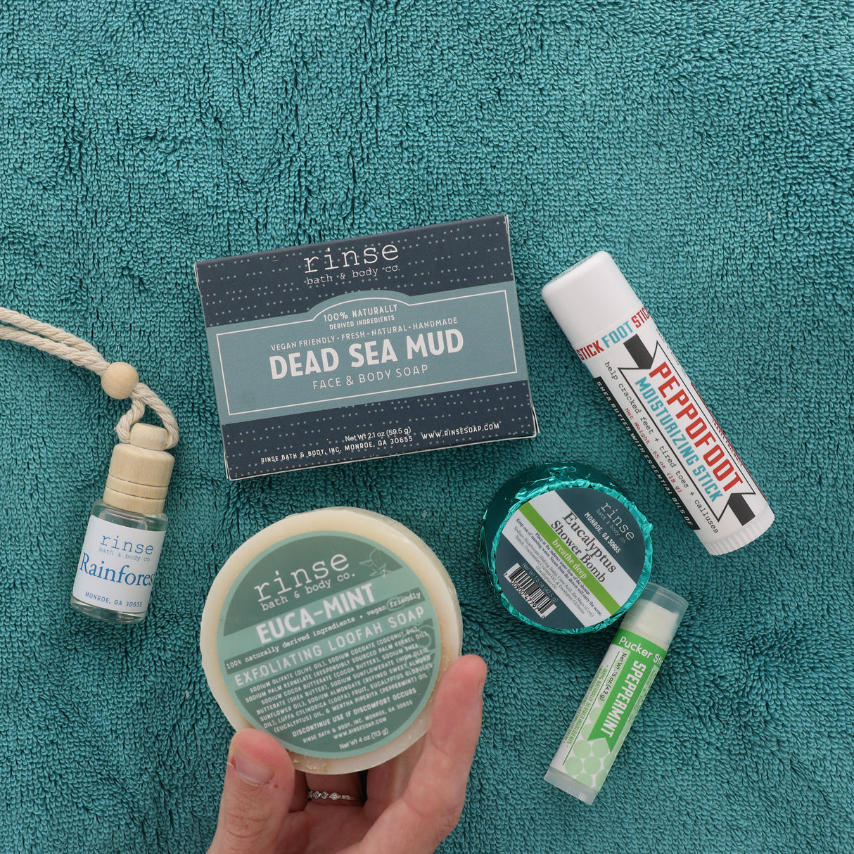 Rinse Best Sellers natural bath and body gift set - curated gift collection - alternate angle