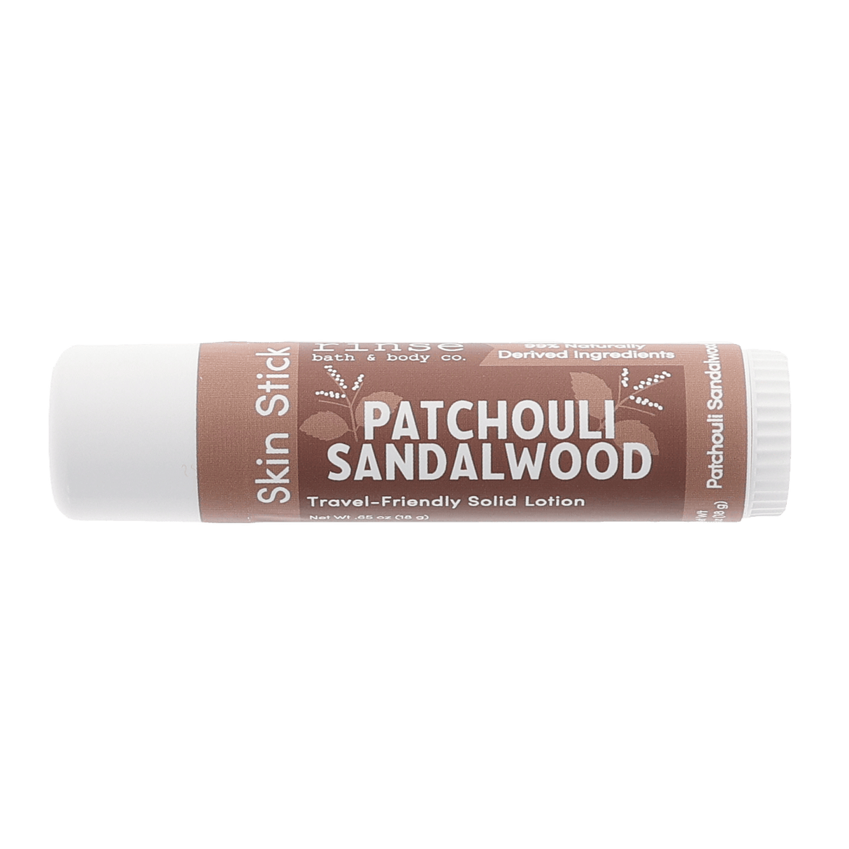Patchouli Sandalwood solid lotion stick from Rinse - concentrated moisture bar