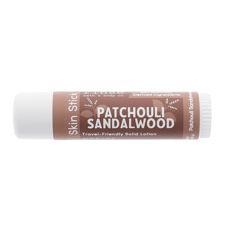 Patchouli Sandalwood solid lotion stick from Rinse - concentrated moisture bar