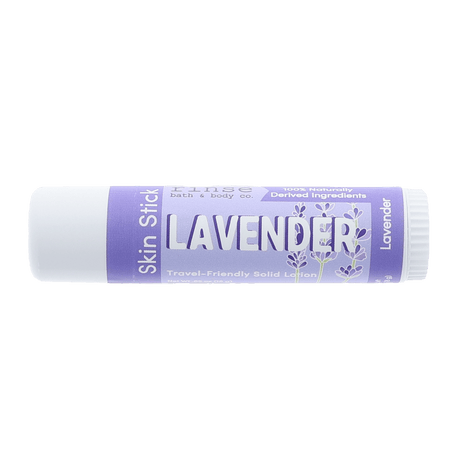 Lavender solid lotion stick from Rinse - concentrated moisture bar