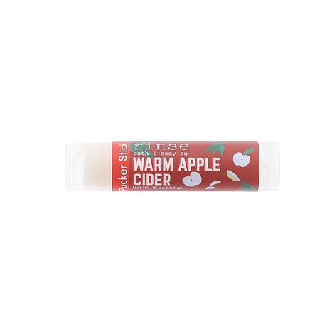 Warm Apple Cider Lip Balm on white — natural handmade, Rinse Bath & Body Co.