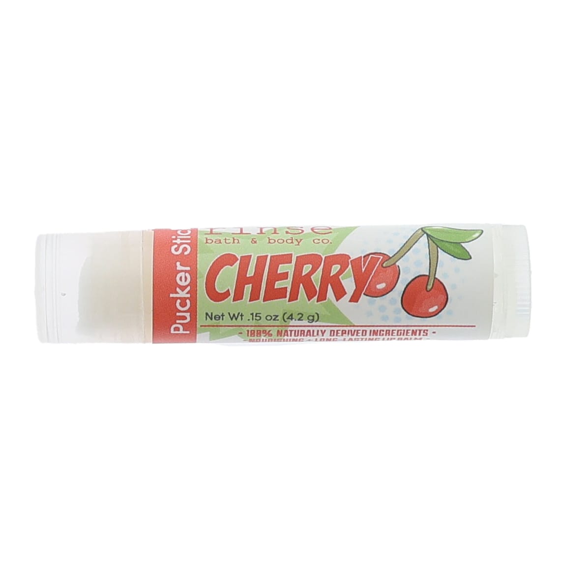 Handmade Cherry natural lip balm - naturally derived
