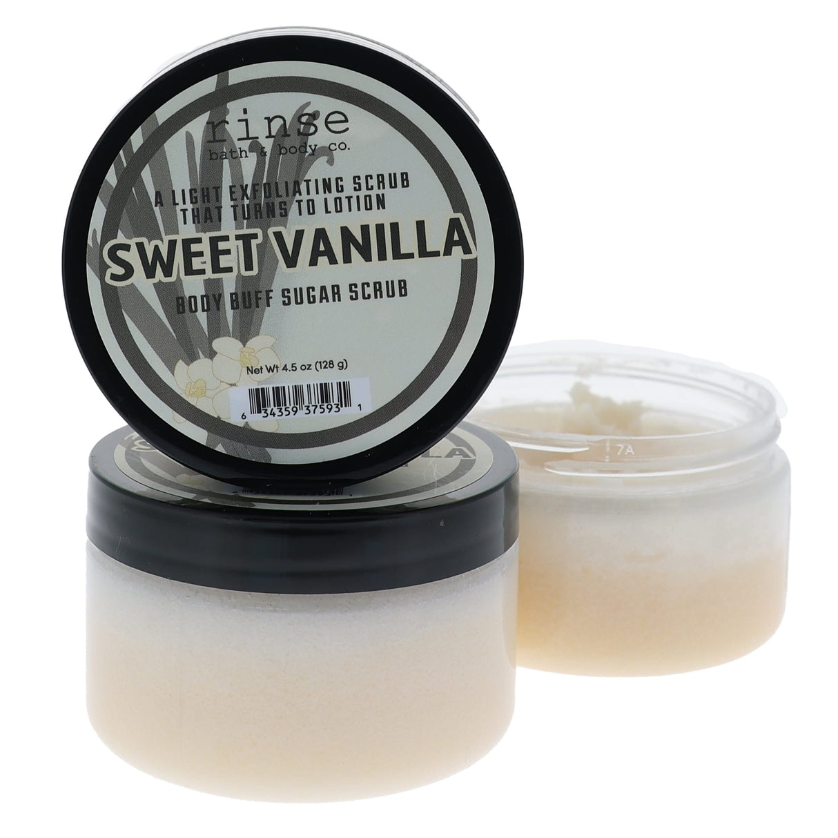 natural sugar scrub in Sweet Vanilla by Rinse Bath & Body