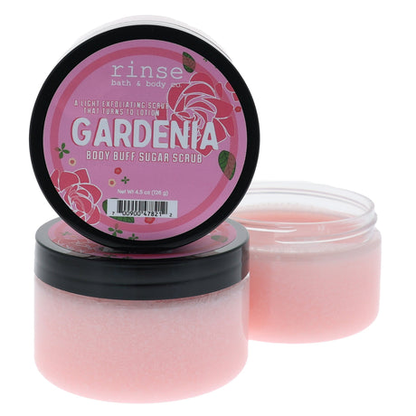 natural sugar scrub in Gardenia by Rinse Bath & Body
