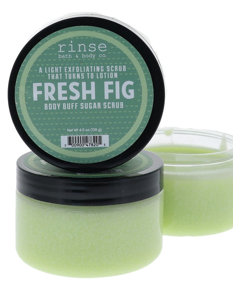 Rinse Fresh Fig natural sugar scrub - gentle exfoliation for soft skin