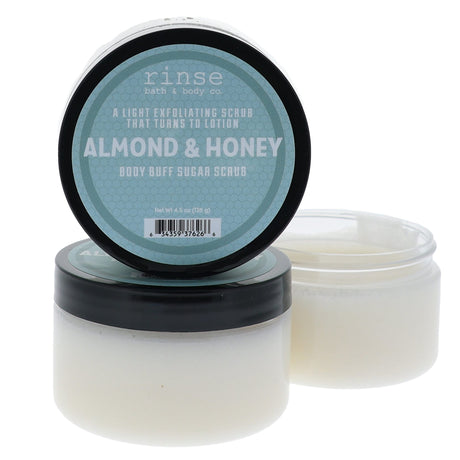 Rinse Almond Honey natural sugar scrub - gentle exfoliation for soft skin
