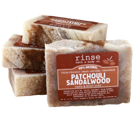 Handmade Patchouli Sandalwood handmade natural bar soap - naturally derived