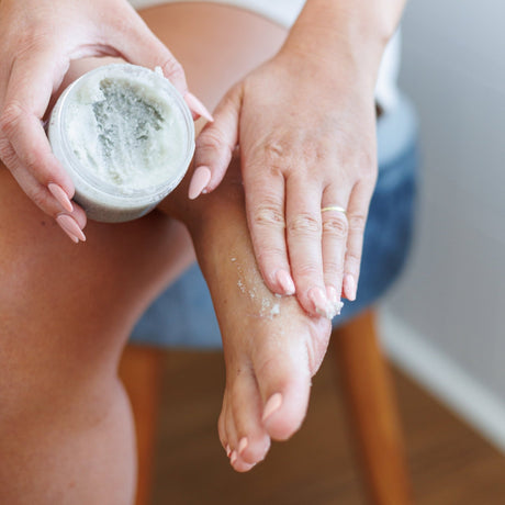 Handmade Peppermint peppermint foot balm - naturally derived - alternate angle