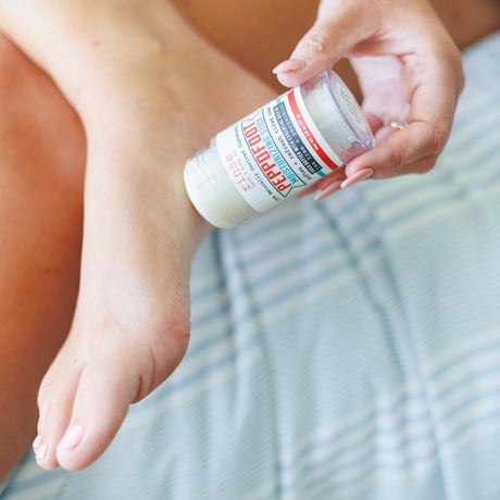 Handmade Cracked Heels peppermint foot balm - naturally derived - back label