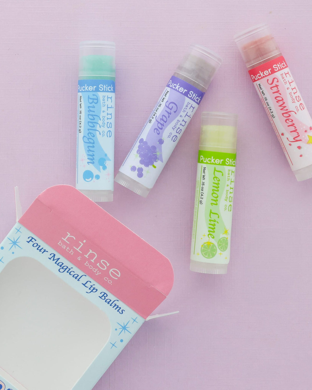 Pixie natural lip balm from Rinse - nourishing lip care - alternate angle