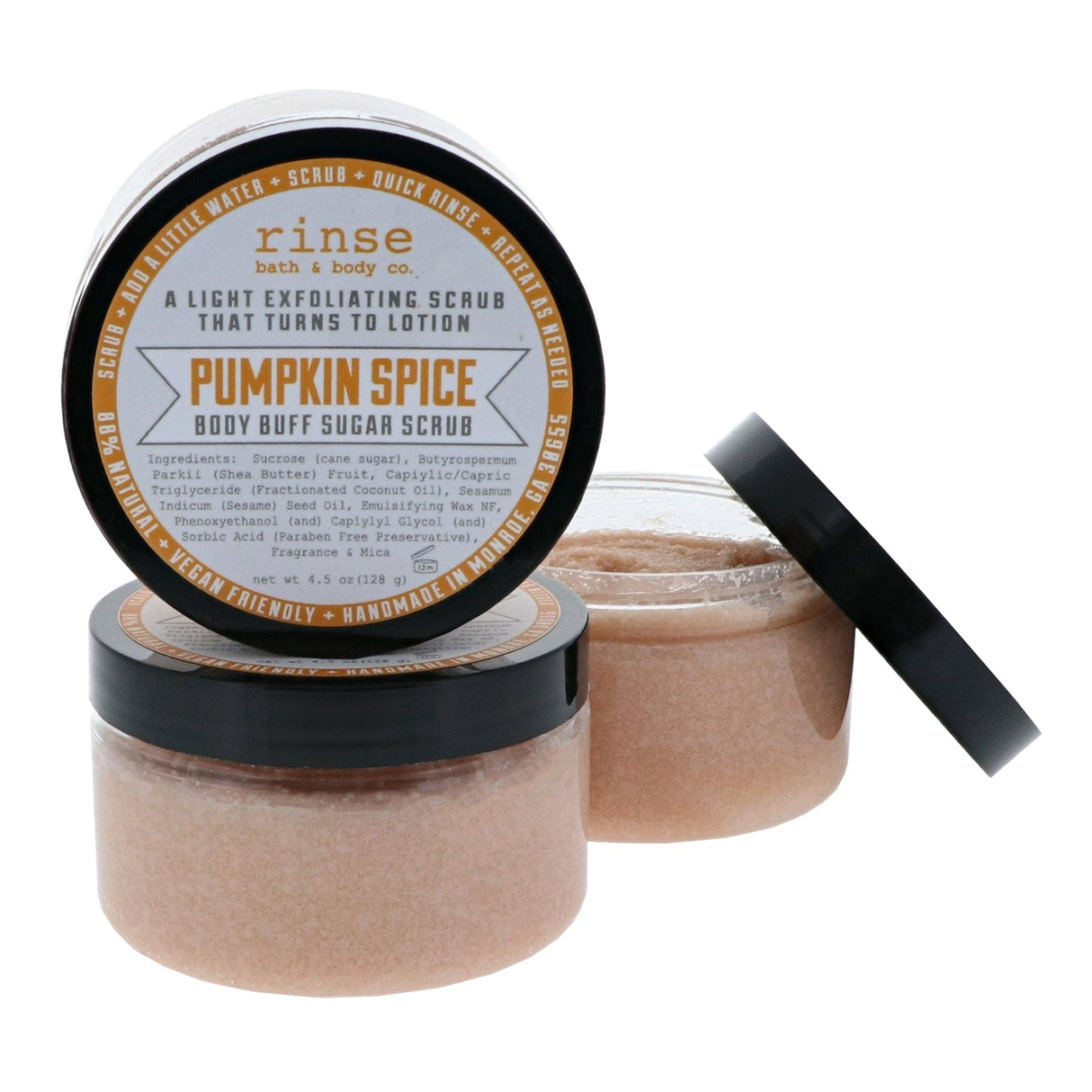 natural sugar scrub in Pumpkin Patch by Rinse Bath & Body