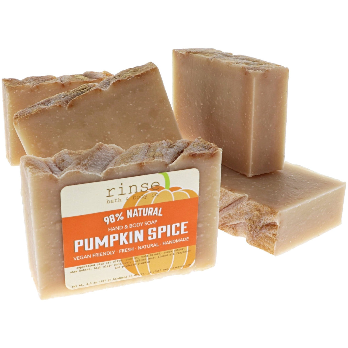 Handmade Pumpkin Spice handmade natural bar soap - naturally derived