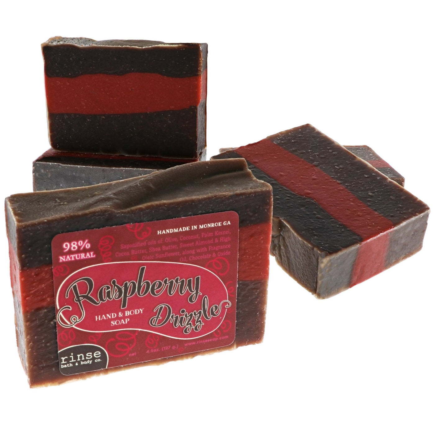 Natural handmade natural bar soap | Raspberry Drizzle | Rinse Bath & Body Co.