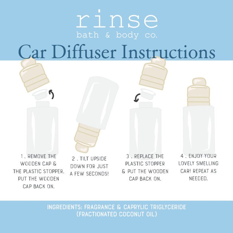 Natural natural car air freshener | Rugged | Rinse Bath & Body Co. - detail view