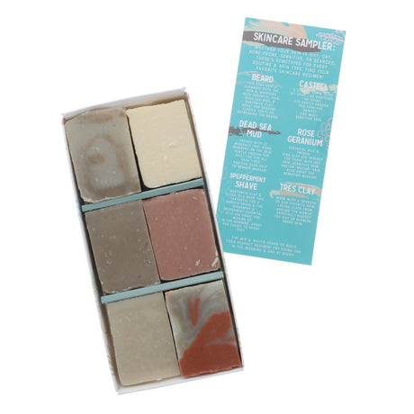 Rinse Tester - Soap Sampler Box (6 half bars) - handmade natural product - lifestyle shot