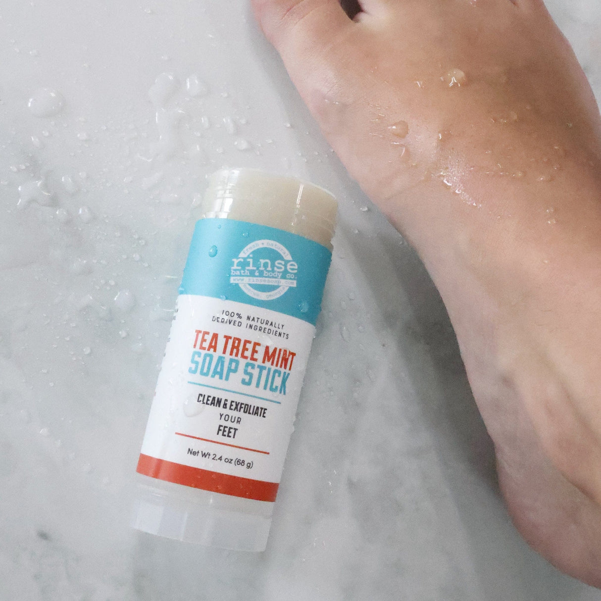 Rinse Tea Tree natural bath & body product - handmade with care - detail view