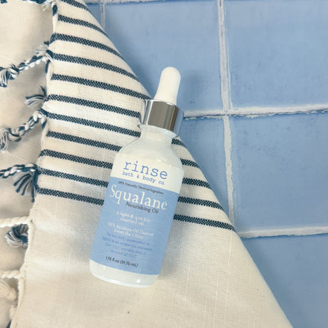 natural facial oil serum in Squalane by Rinse Bath & Body - detail view
