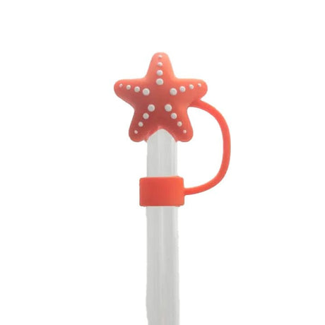 Rinse Straw Cover 10mm Starfish - handmade natural product - alternate angle