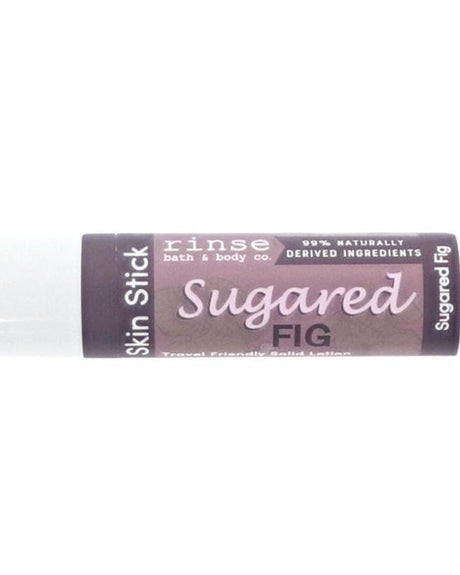 Sugared Fig Skin Stick stylized on bright white — muted purple FIG label in clean studio light