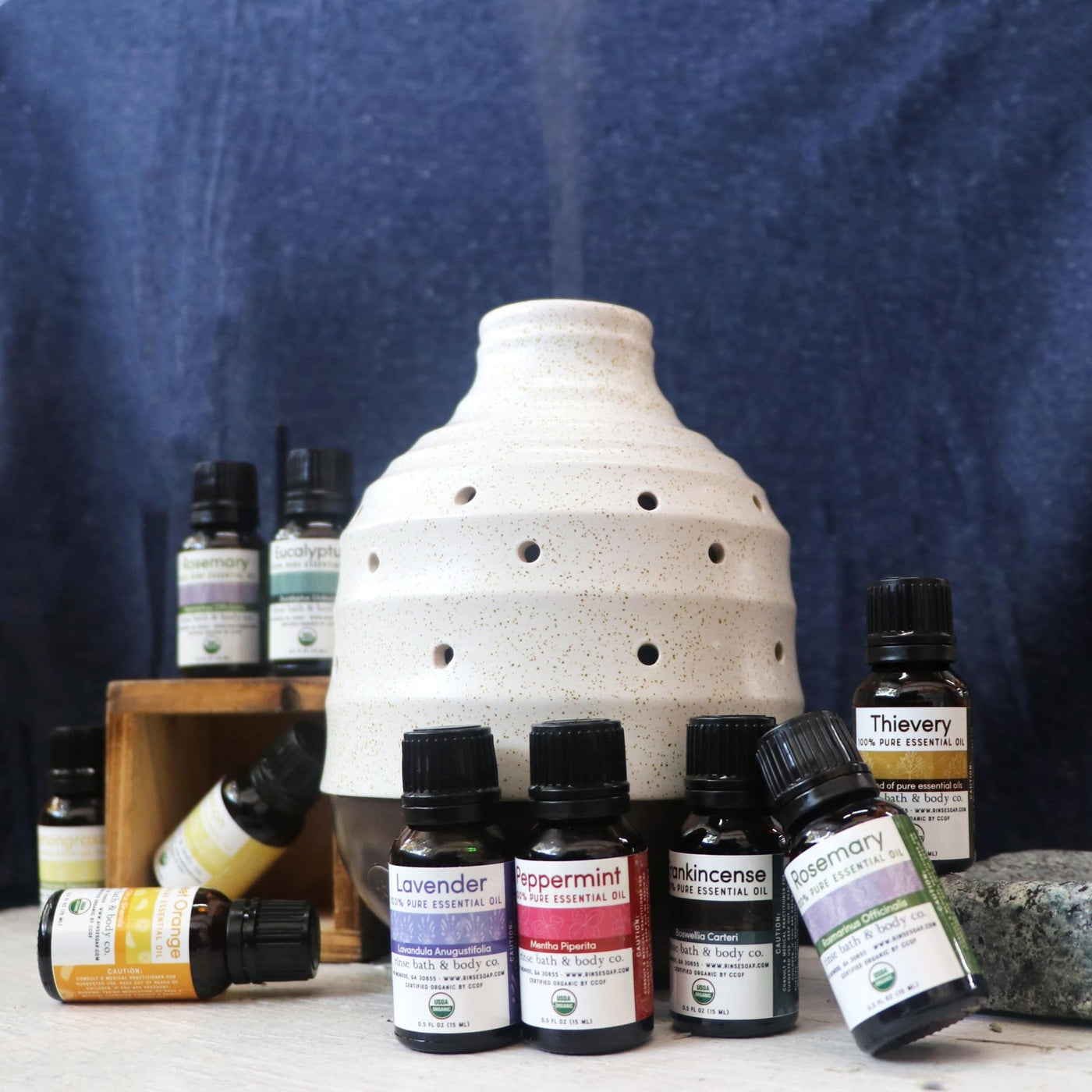 Rinse certified organic Tea Tree essential oil in an amber glass bottle