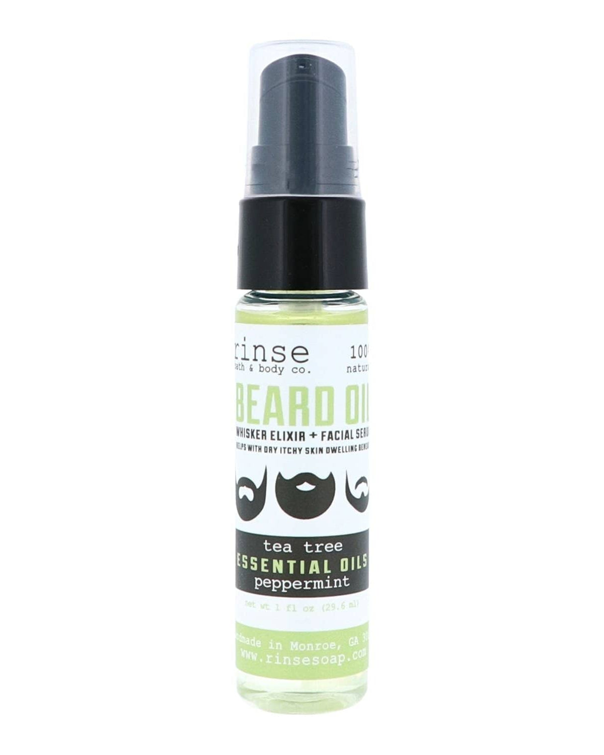 Tea Tree Mint natural facial oil serum from Rinse - lightweight face serum