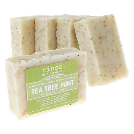handmade natural bar soap in Tea Tree Mint by Rinse Bath & Body