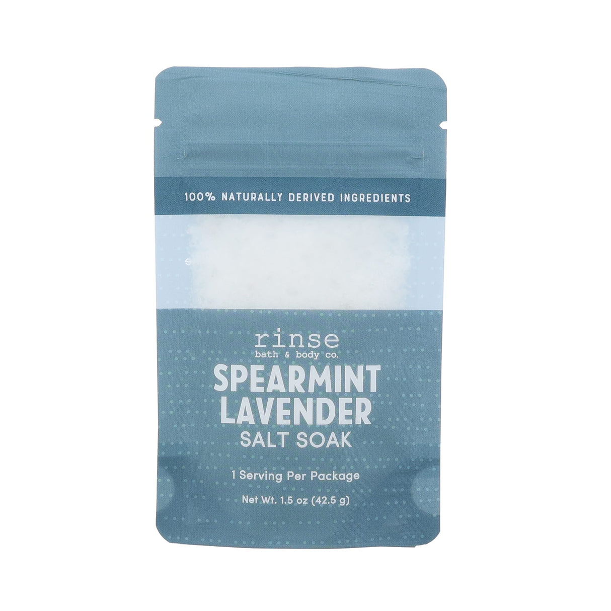 Spearmint Lavender natural bath soak from Rinse - therapeutic bath salts