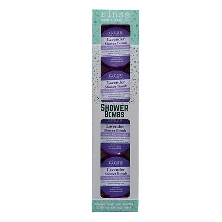 4 Pack Shower Bomb Box - Lavender - Rinse Bath & Body