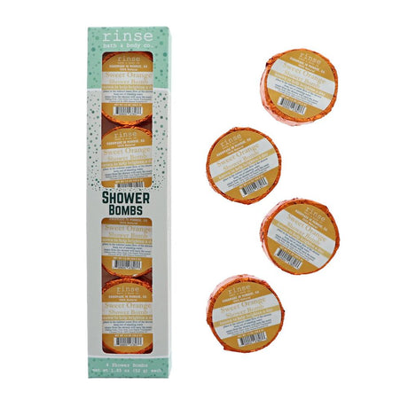 Natural aromatherapy shower steamer | 4 Pack Sweet Orange | Rinse Bath & Body Co.